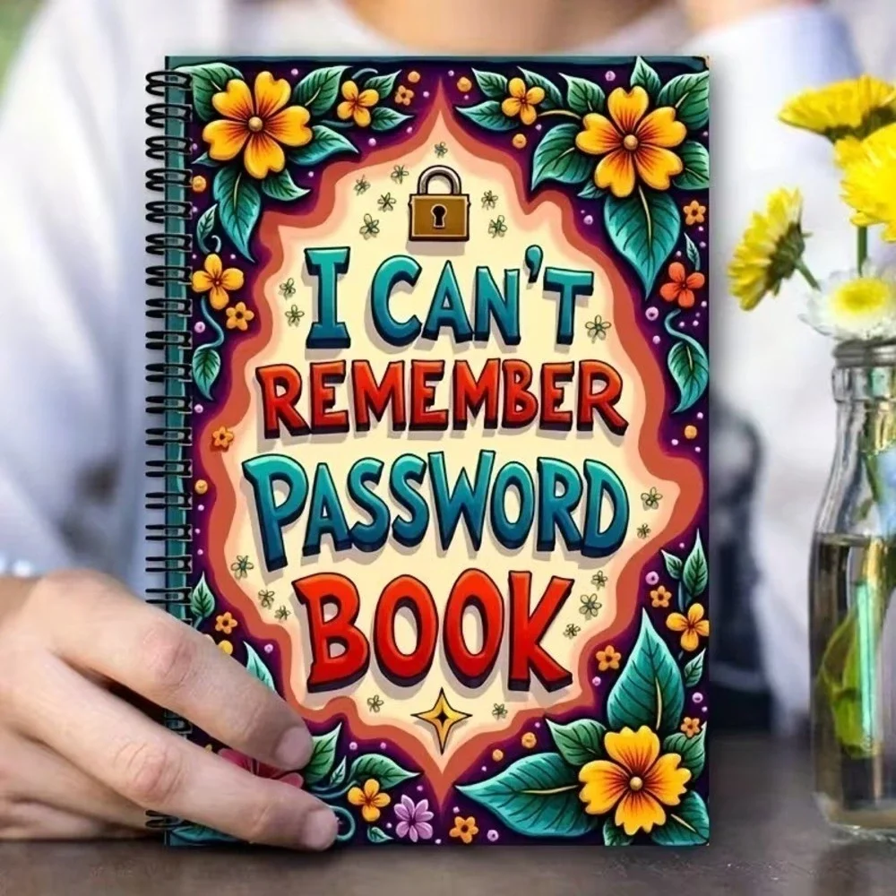 Funny Spiral Password Book Log Organizer Username Login Notebook‎ Gift